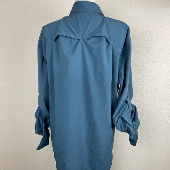 EUC Eddie Bauer Blue Breathable and water repellent Outdoor Shirt Size TL - Picture 5 of 7